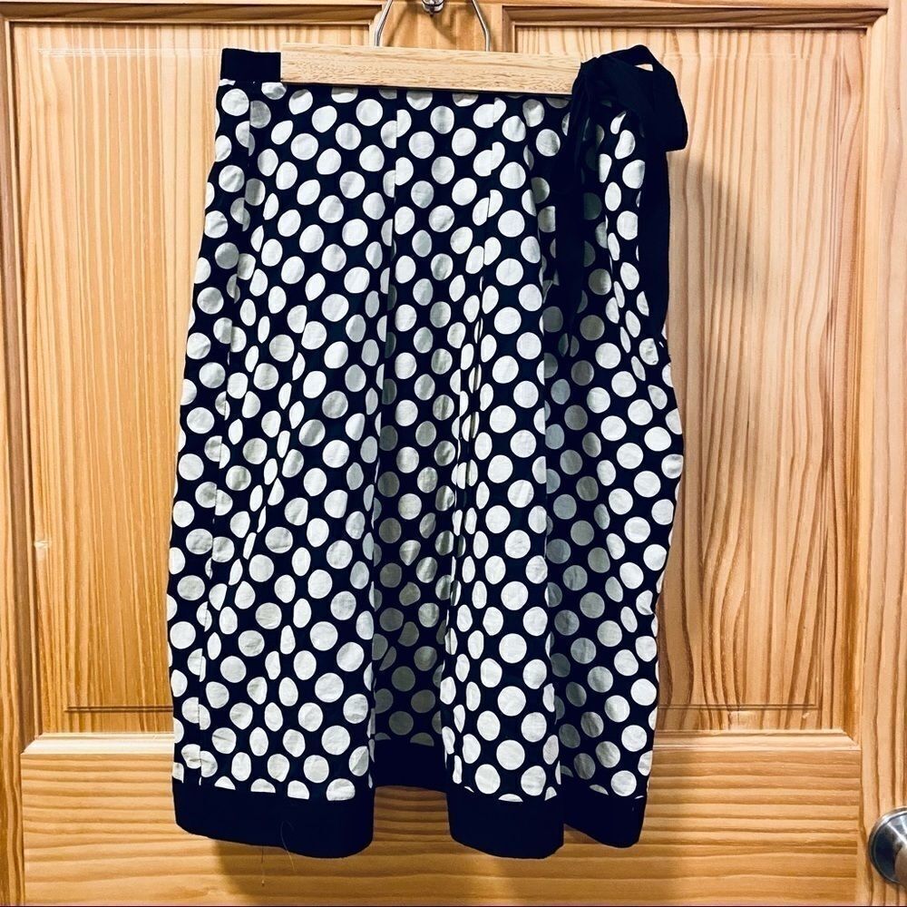 BIYAYCDA black white dot tie waist A line skirt S